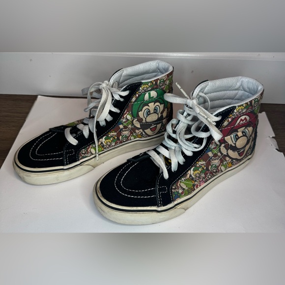 Super Mario and Luigi Game Over Official Vans Sneakers - Picture 1 of 6